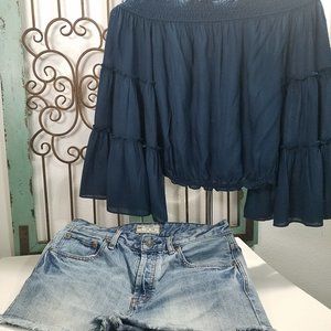 Free People Blouse and Shorts